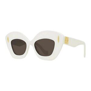 NWT LOEWE SUNGLASSES WOMEN CAT EYE IVORY EYEWEAR LOEWE LW40127I 25E